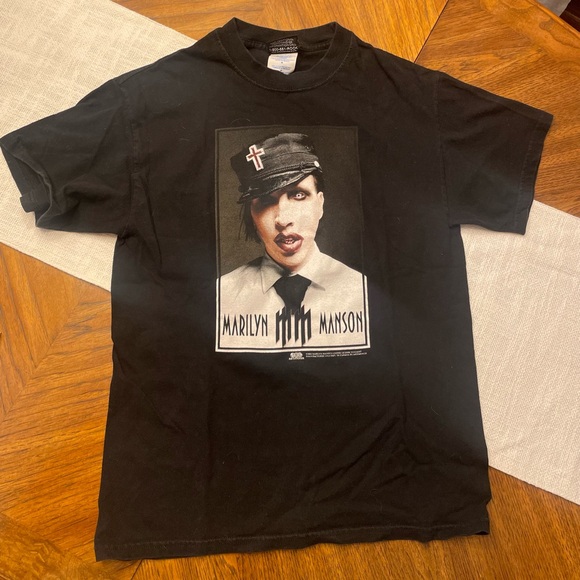 VTG COTTON MARILYN MANSON GRAPHIC TEE BY ARTIMONBE M - Picture 2 of 5